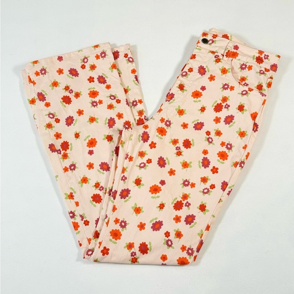 VINTAGE SUPPLY Ditsy Floral Flare Leg Jeans- Women’s Size US10 - Picture 3 of 12